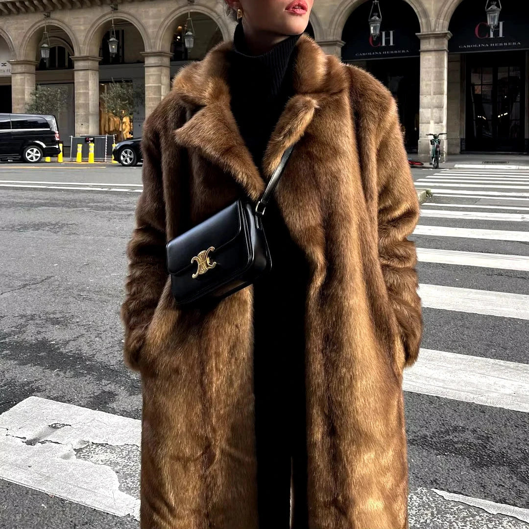 Long Faux Fur Coat