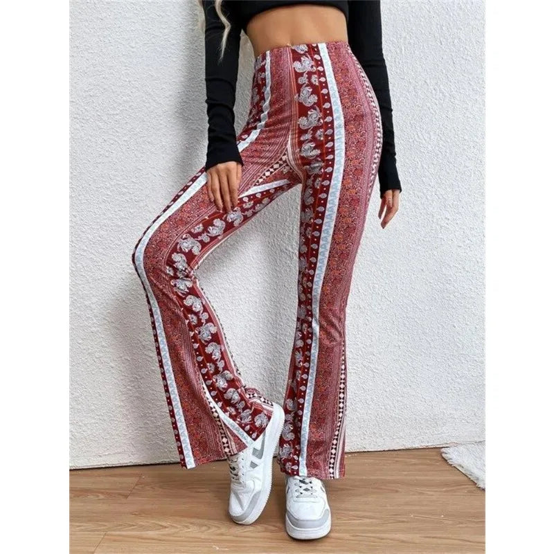 Women's Flared Pants - Vintage Bohemian Style