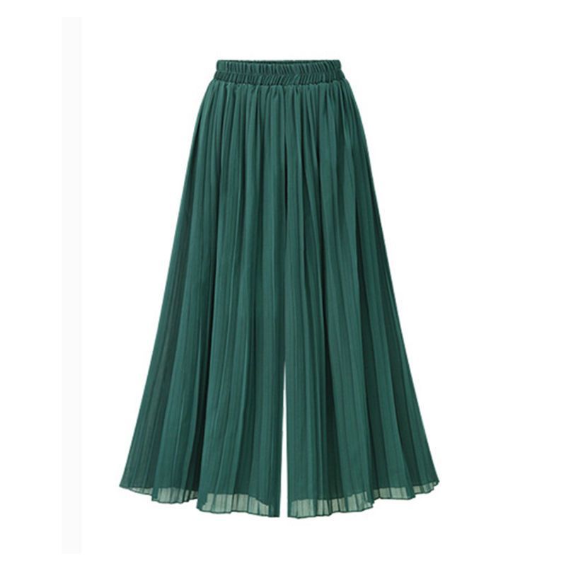 Women's Palazzo Pants - Fluid Pleated