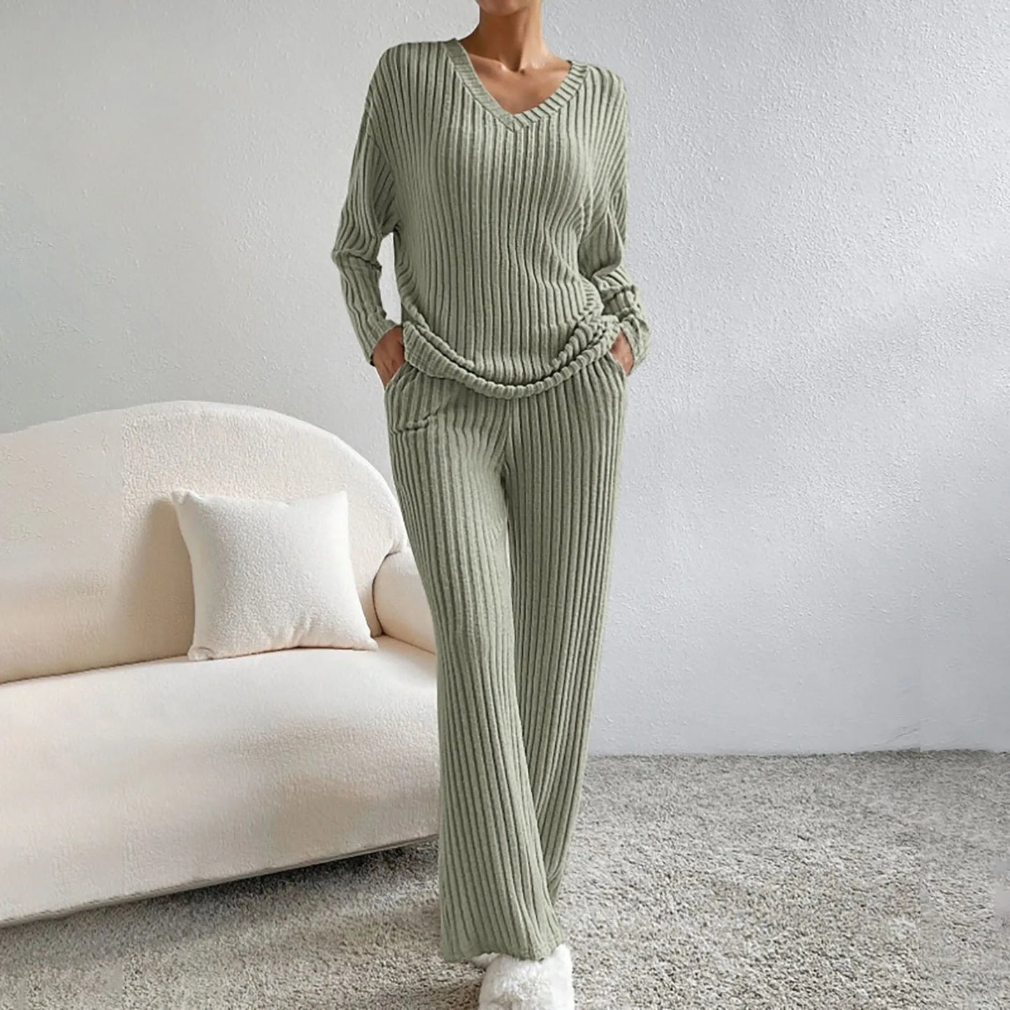 Sophie – Elegant and comfortable ribbed knit set