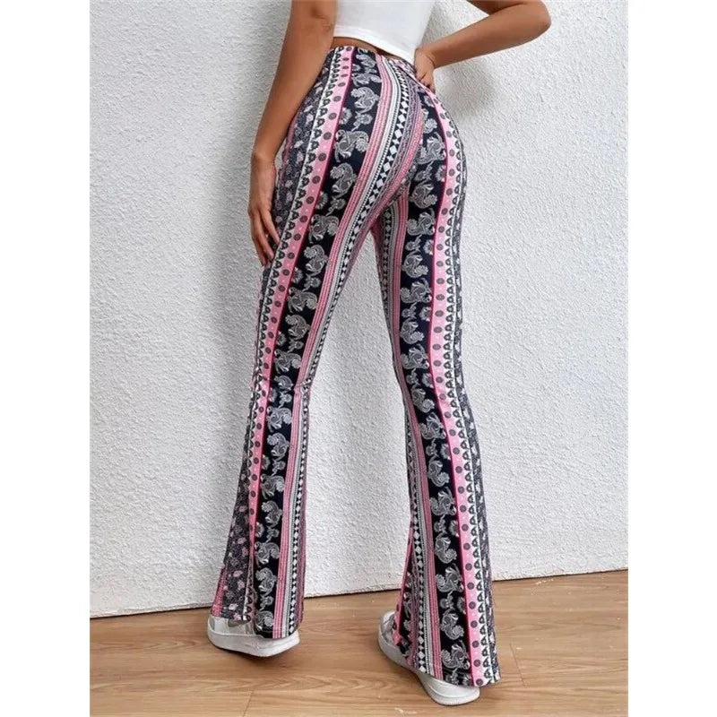 Women's Flared Pants - Vintage Bohemian Style