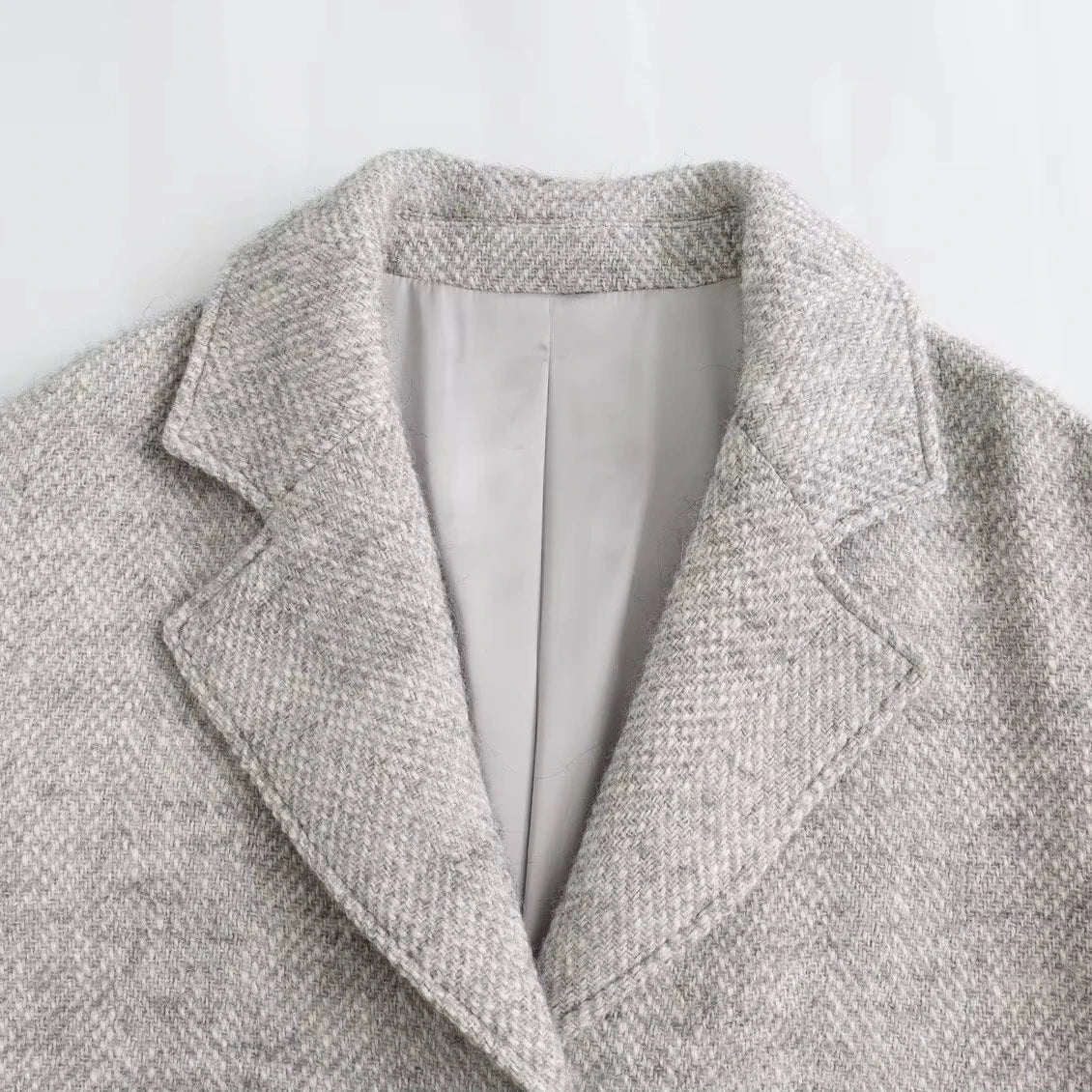 Long Herringbone Coat