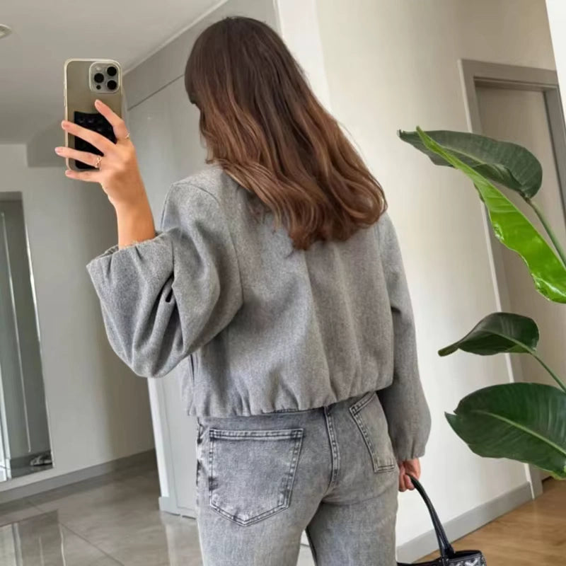 Short Soft Tweed Jacket for Women