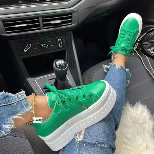 Léa elegantes zapatillas de plataforma transpirables para mujer