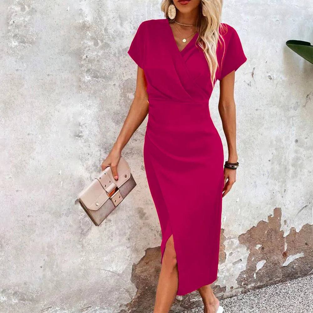 Léa Élégante Robe Longue Tulipe