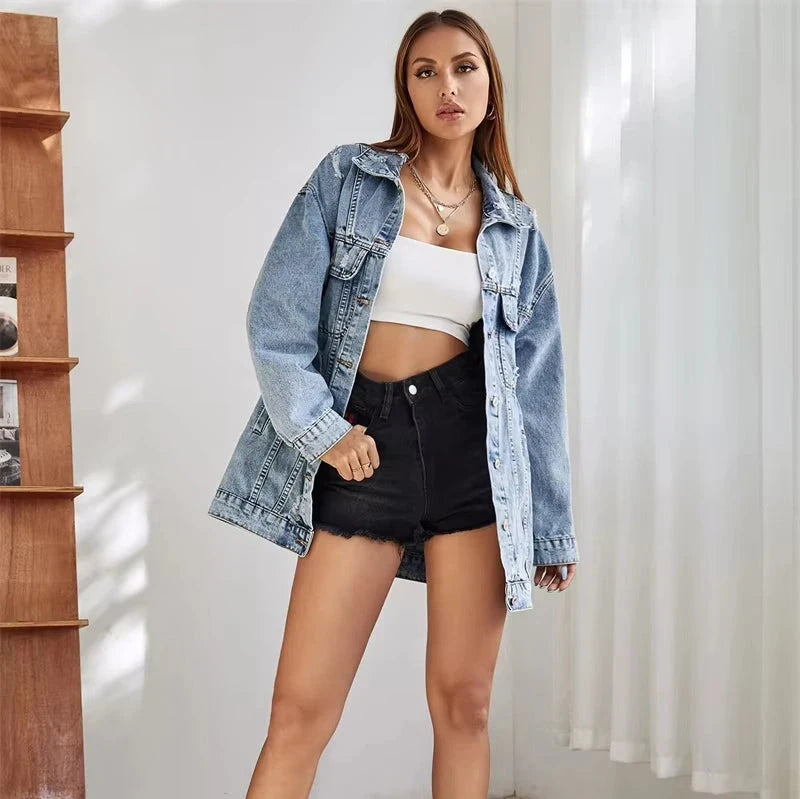 Women's Torn Denim Jacket