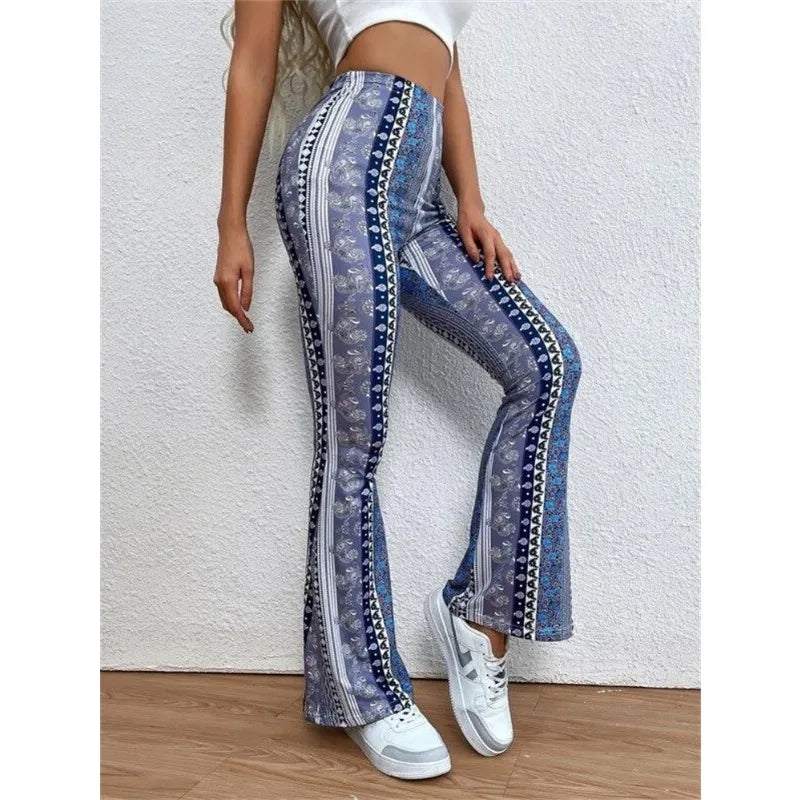 Women's Flared Pants - Vintage Bohemian Style