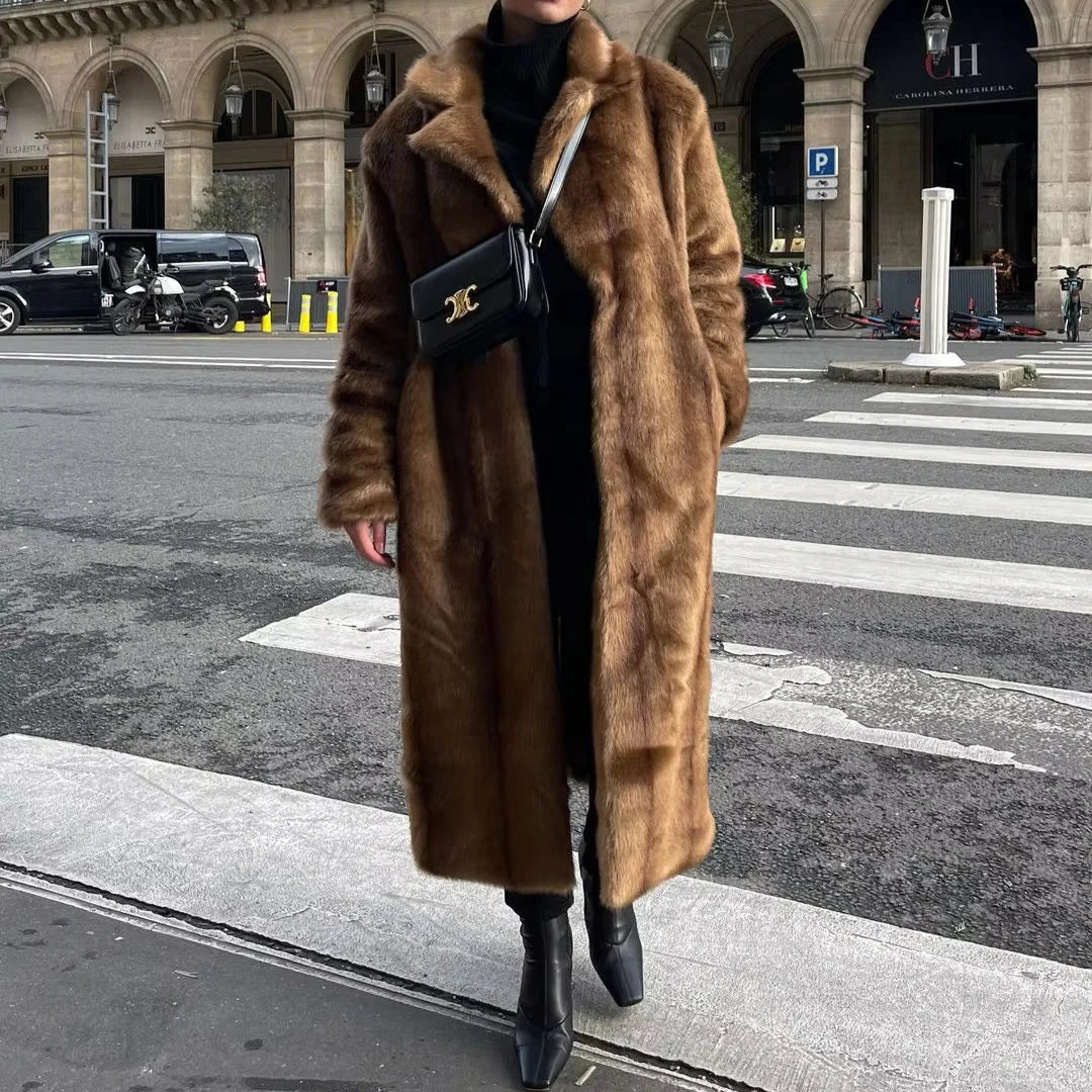 Long Faux Fur Coat