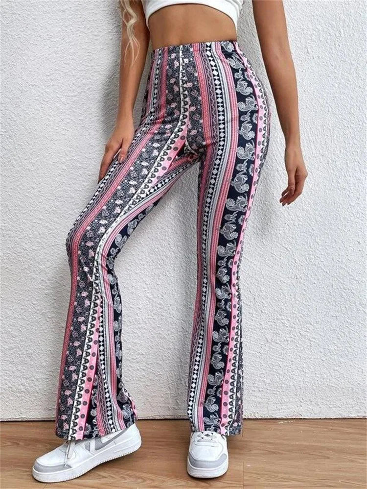 Women's Flared Pants - Vintage Bohemian Style