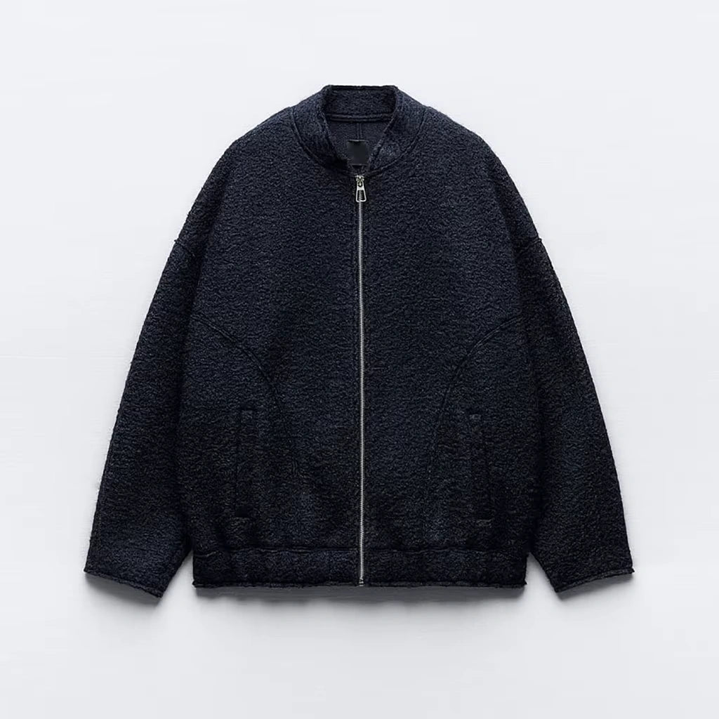 Oversized Zip Bomber Jacket
