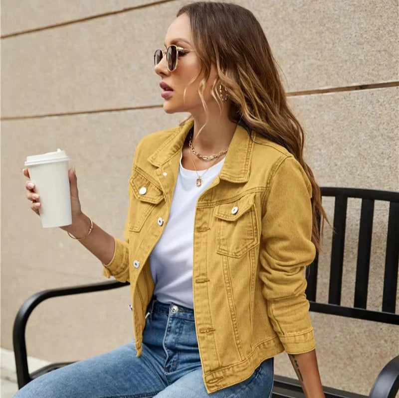 Women's Buttoned Denim Jacket