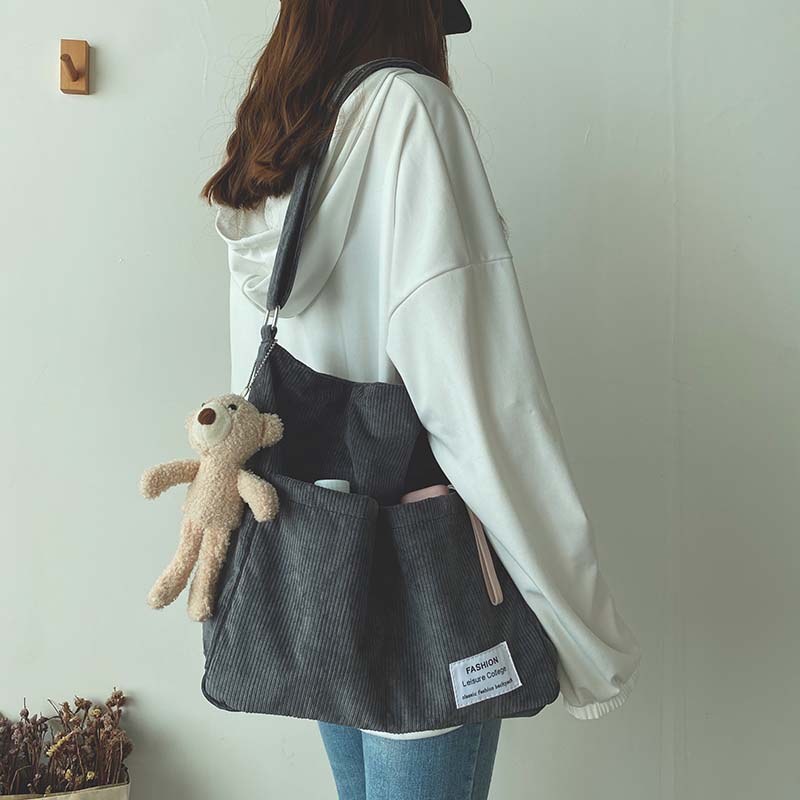 Sophie – Elegant Corduroy Shoulder Bag