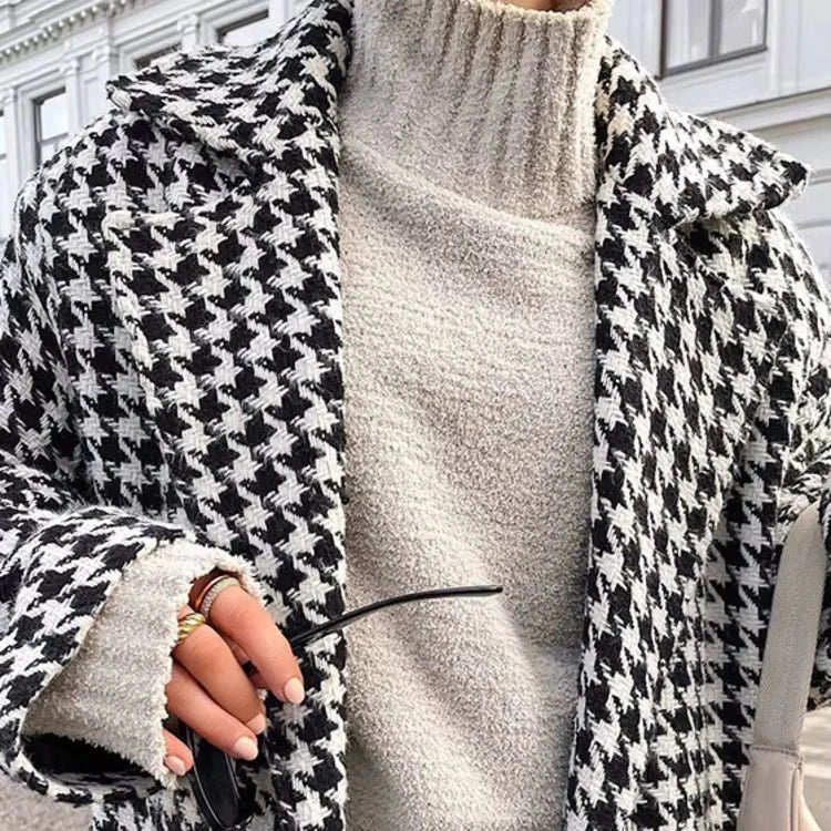 Checked Wool Coat