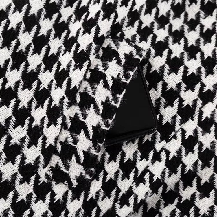 Checked Wool Coat