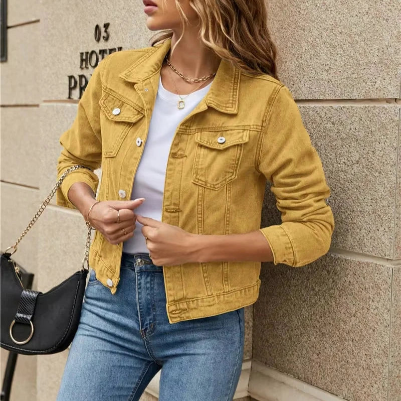 Women's Buttoned Denim Jacket