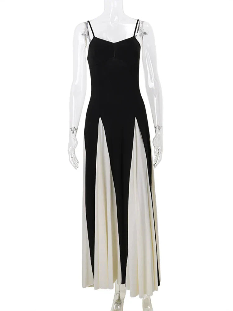 Evening Dress for Women - Long Flared Heart Neckline