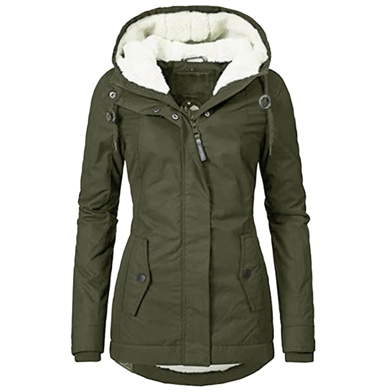 Emma – Elegant winter parka lined with sherpa