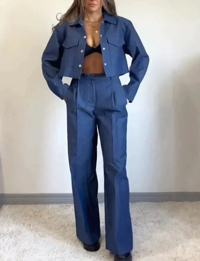 Women's denim streetwear set