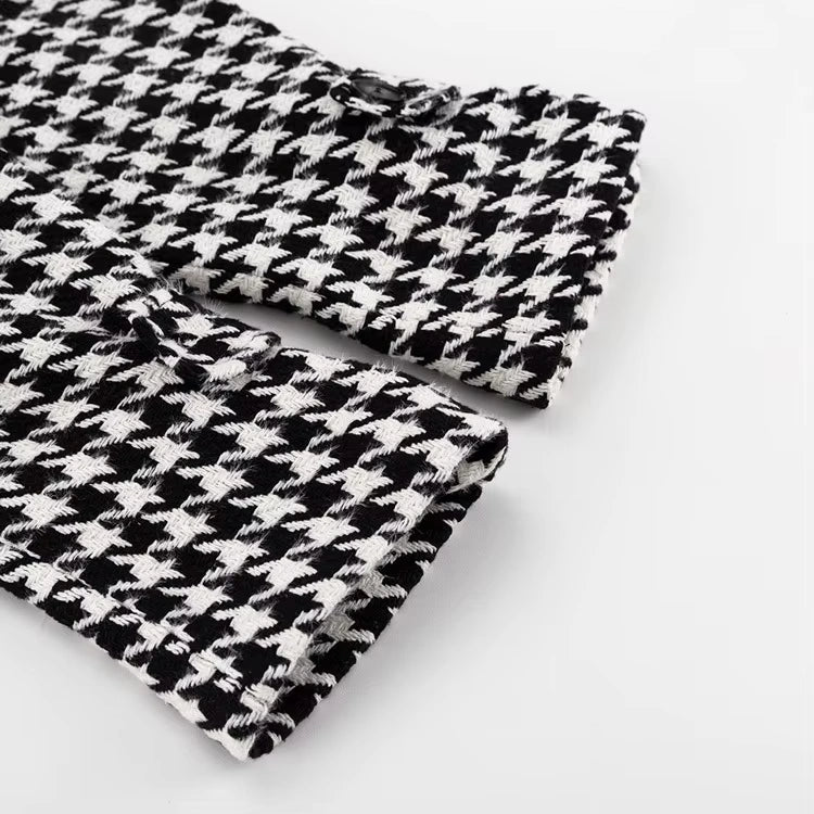 Checked Wool Coat