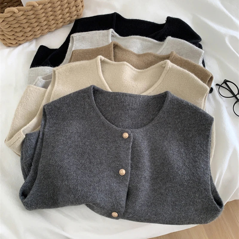 Léa Douce Cardigan Sans Manches en Maille