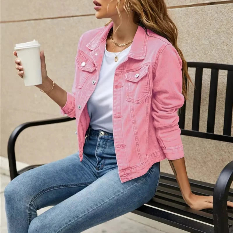 Women's Buttoned Denim Jacket