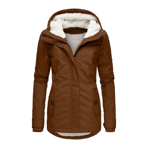 Emma – Elegant winter parka lined with sherpa