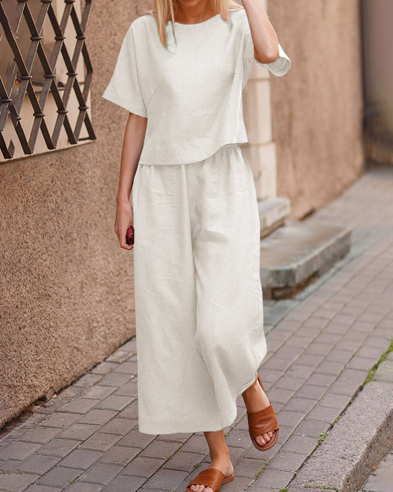 Léa – Elegant and Lightweight Breathable Linen Set