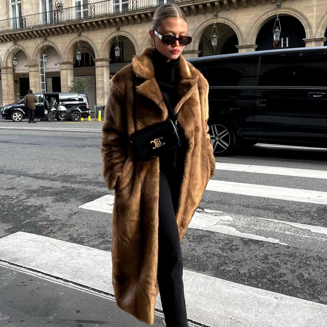 Long Faux Fur Coat