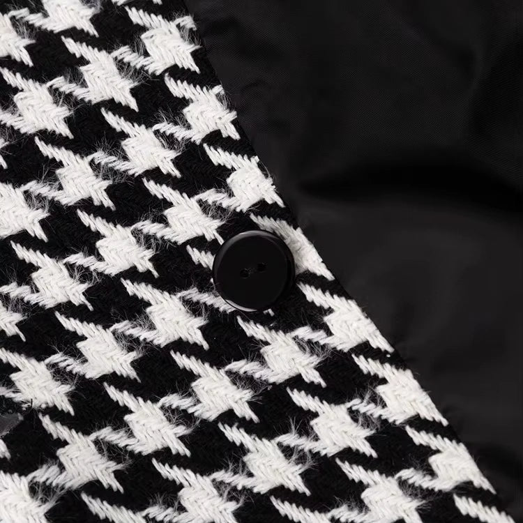 Checked Wool Coat