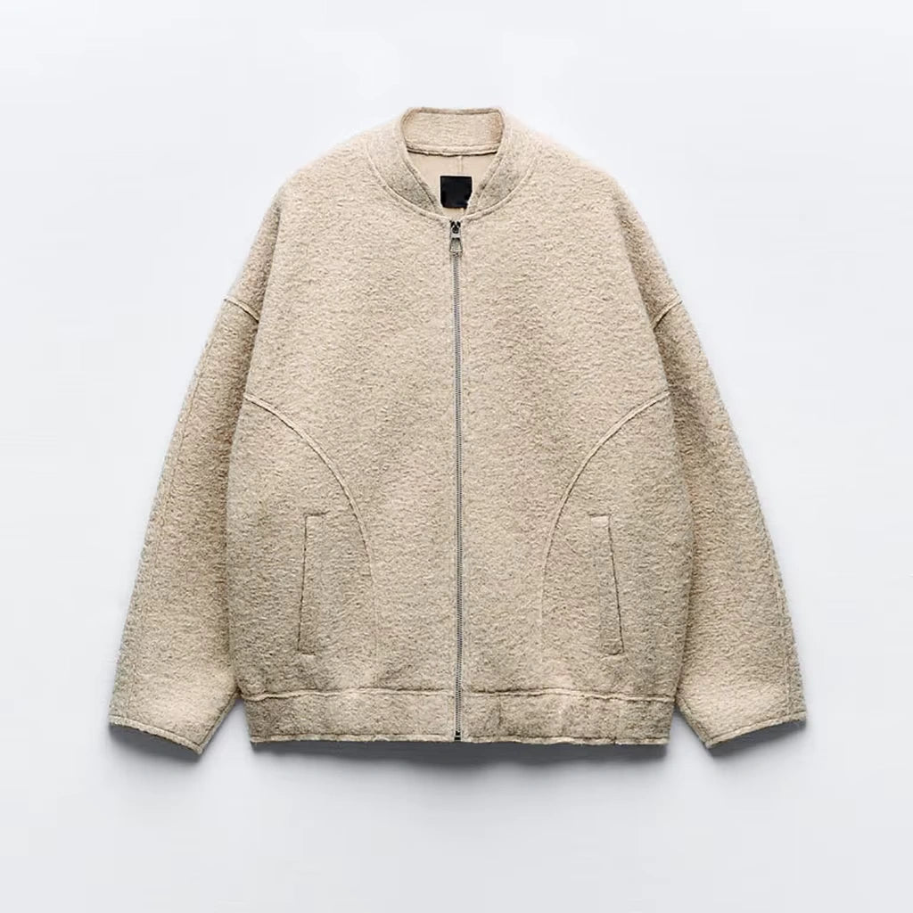 Oversized Zip Bomber Jacket