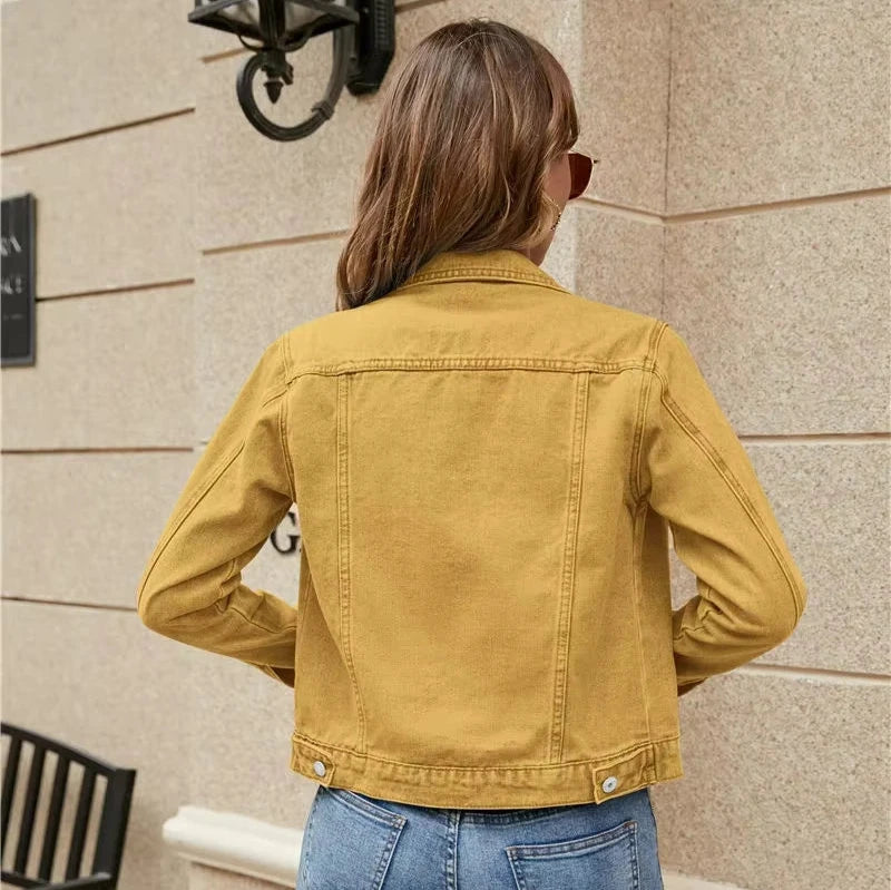 Women's Buttoned Denim Jacket
