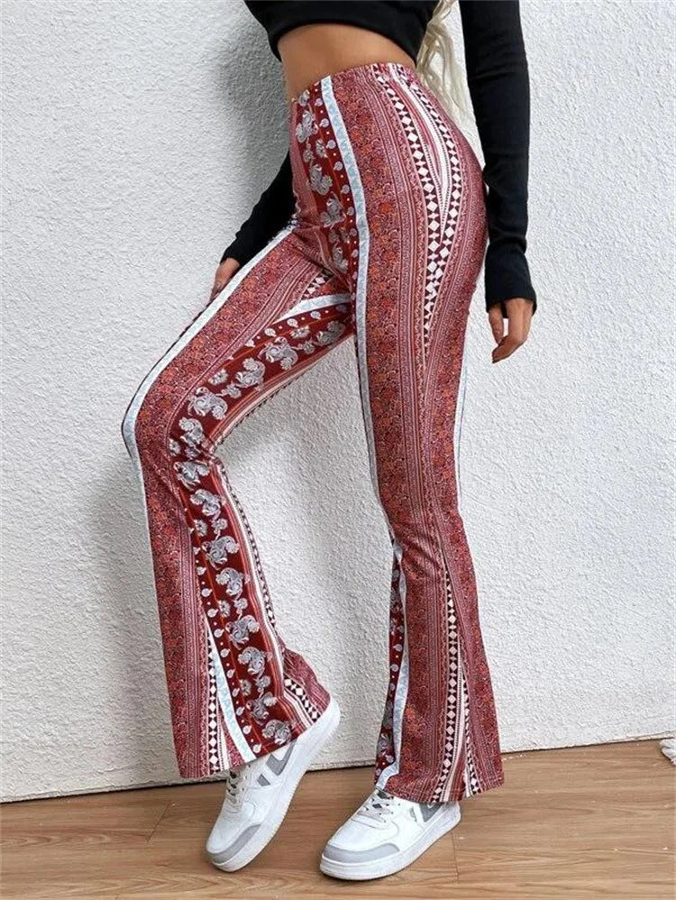 Women's Flared Pants - Vintage Bohemian Style