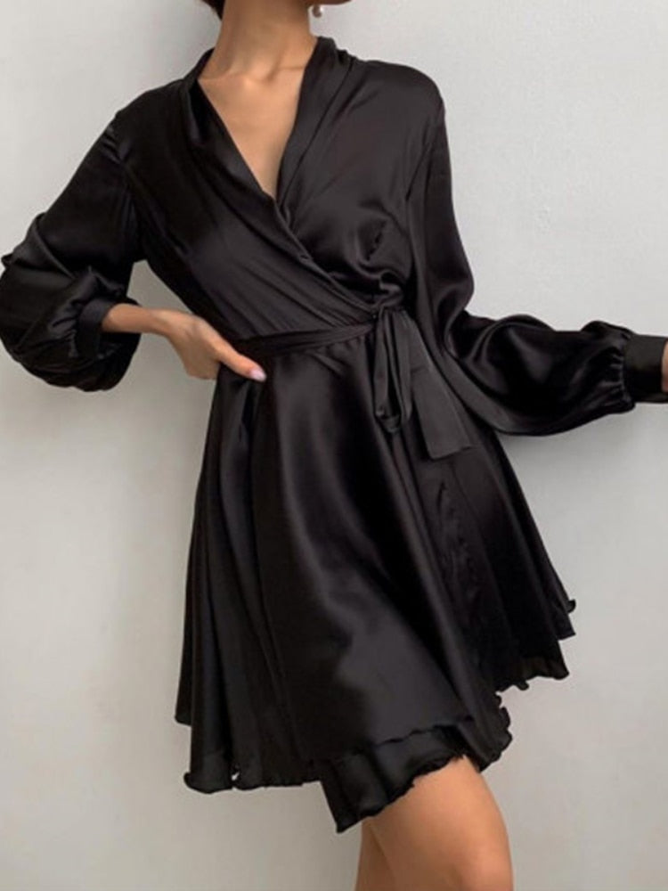 Satin midi dress