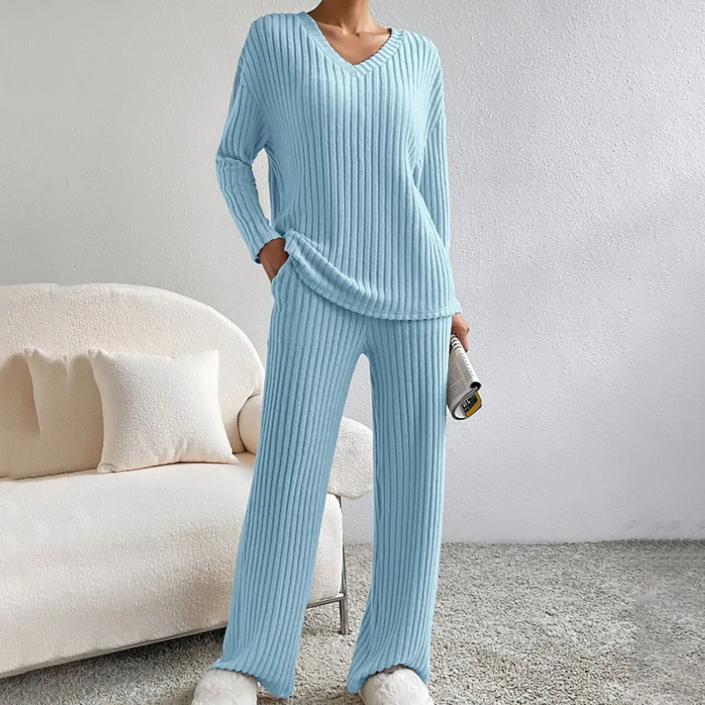 Sophie – Elegant and comfortable ribbed knit set