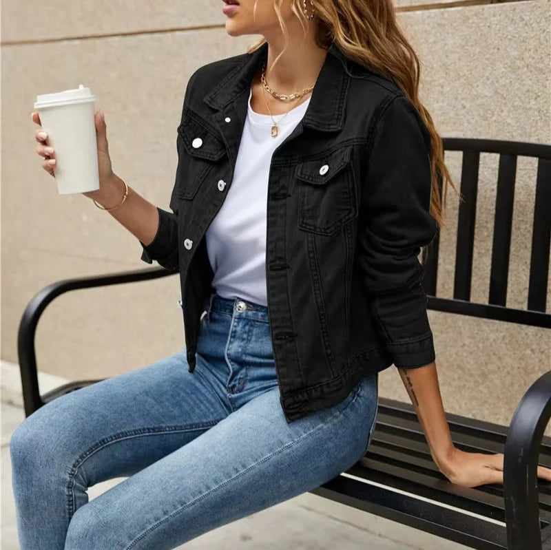 Women's Buttoned Denim Jacket