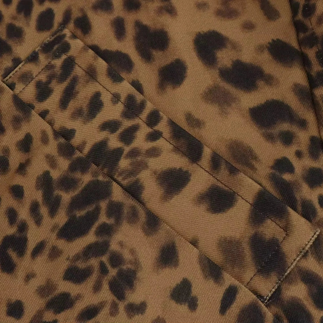 Mid-Length Women's Leopard Print Coat