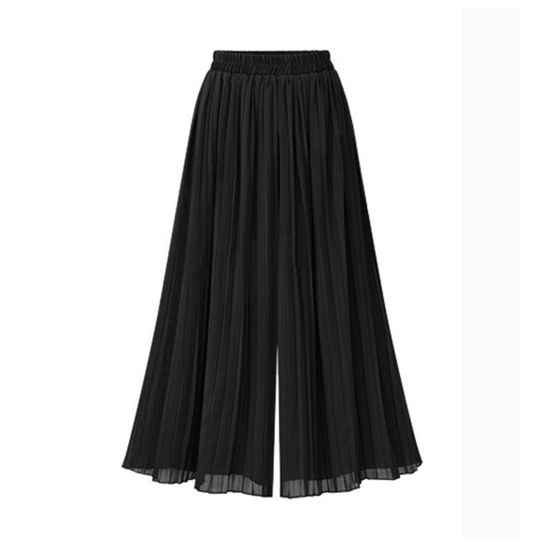 Women's Palazzo Pants - Fluid Pleated