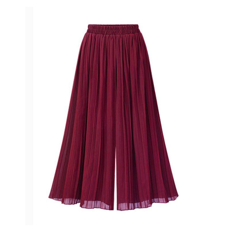 Women's Palazzo Pants - Fluid Pleated