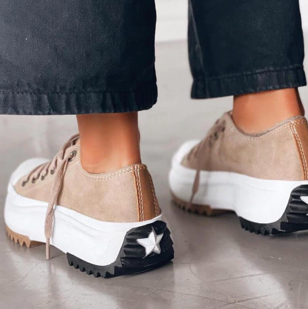 Emma – Elegant platform canvas sneakers