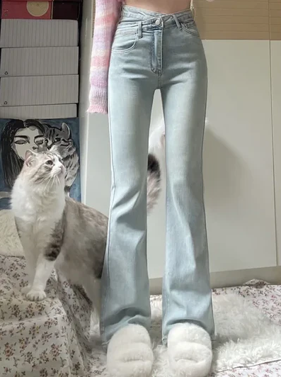 Flared jeans for women - High waist Bootcut fit