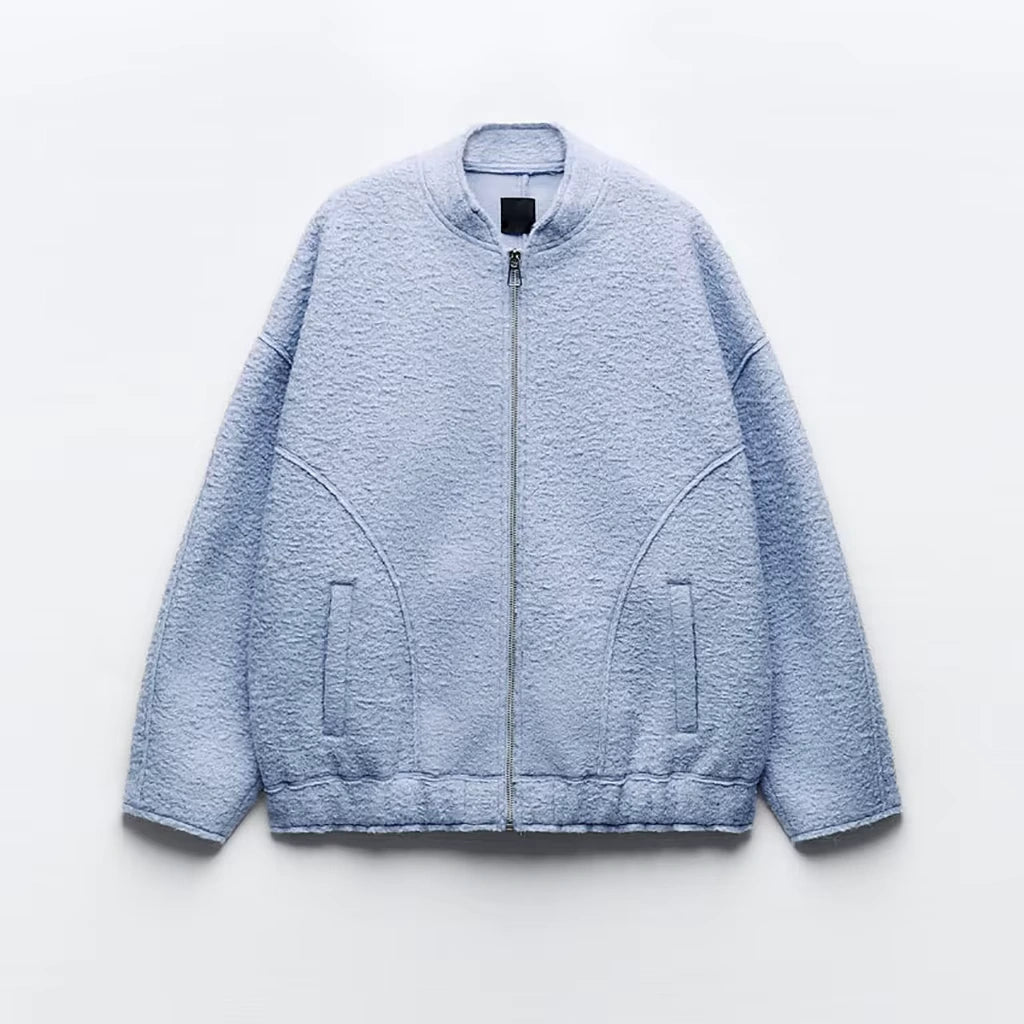 Oversized Zip Bomber Jacket