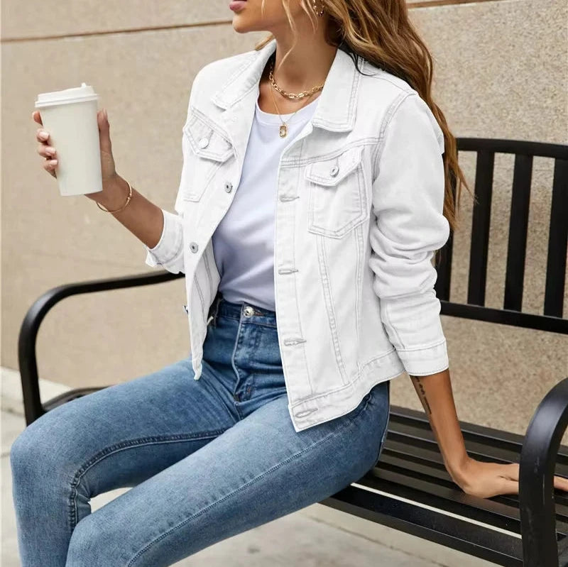 Women's Buttoned Denim Jacket