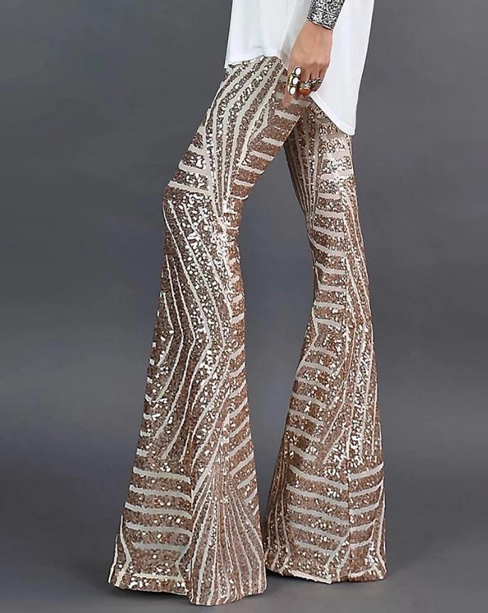 Women's Flared Pants - High Waist