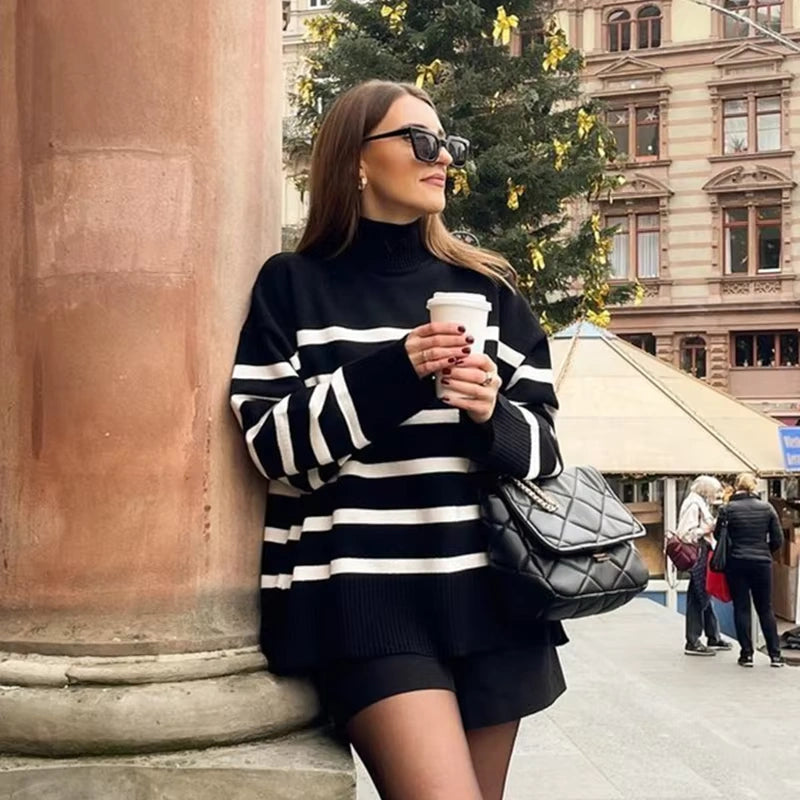 Women's Winter Striped Sweater