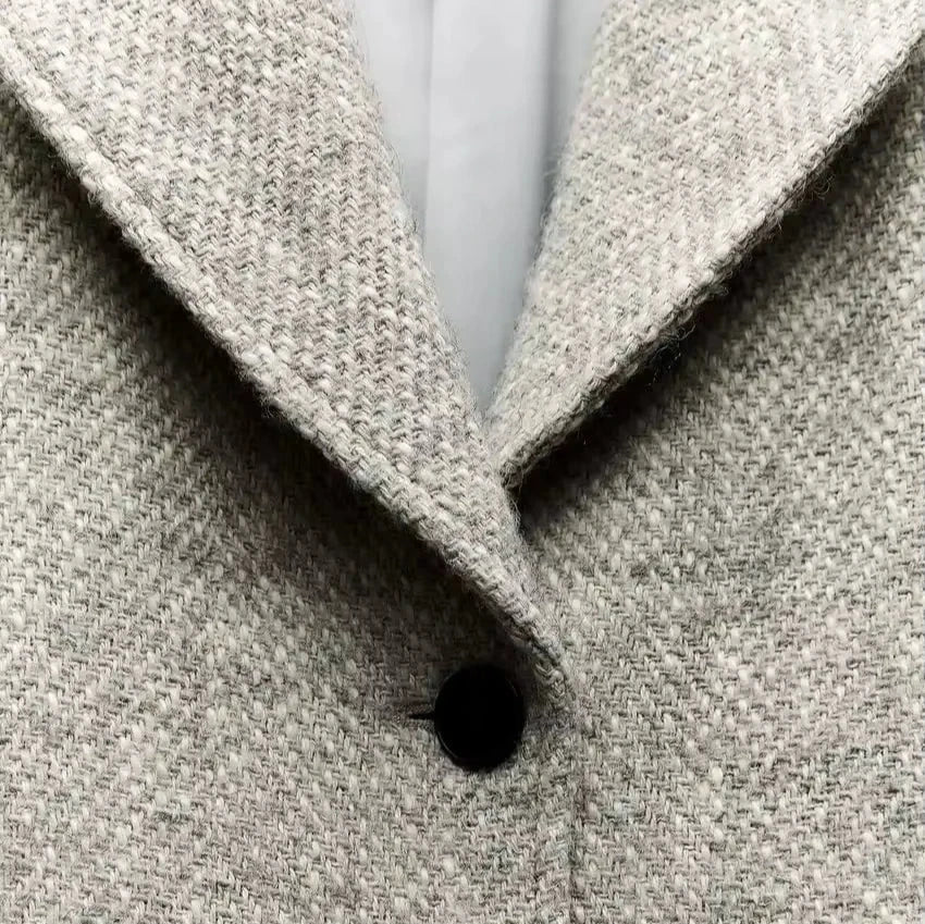 Long Herringbone Coat