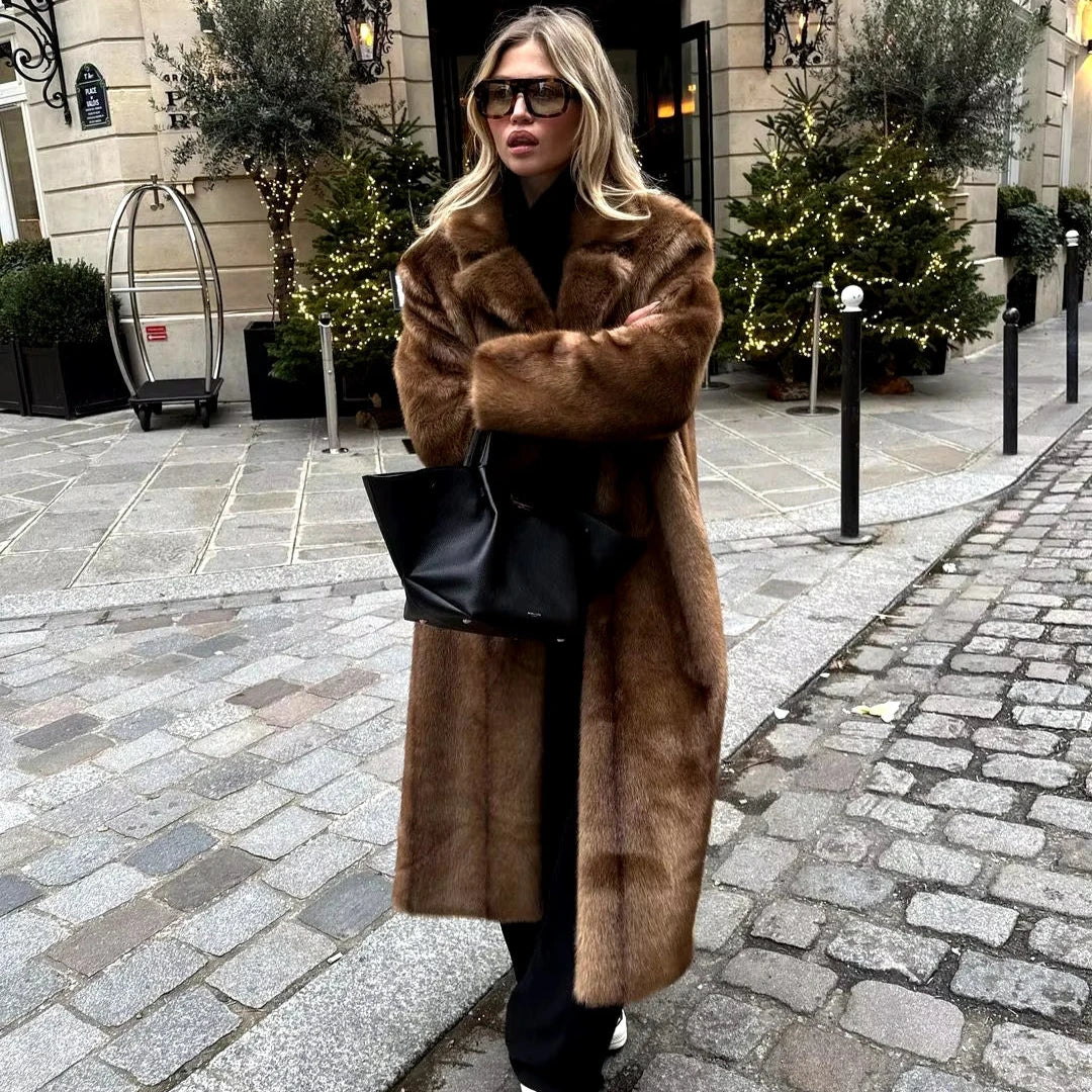 Long Faux Fur Coat