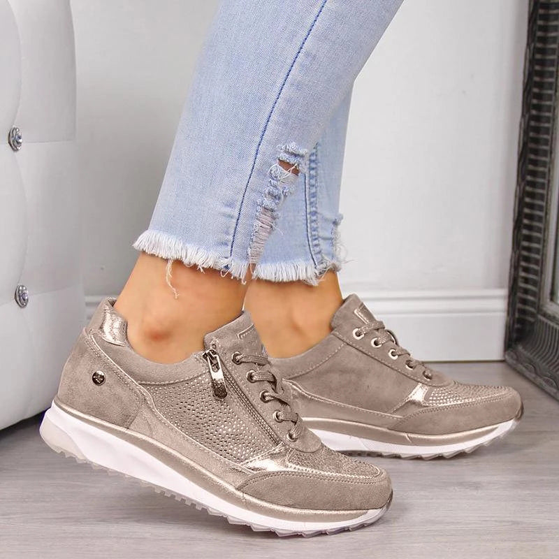 Emma Comfortable Elegant Sneakers with Side Zip