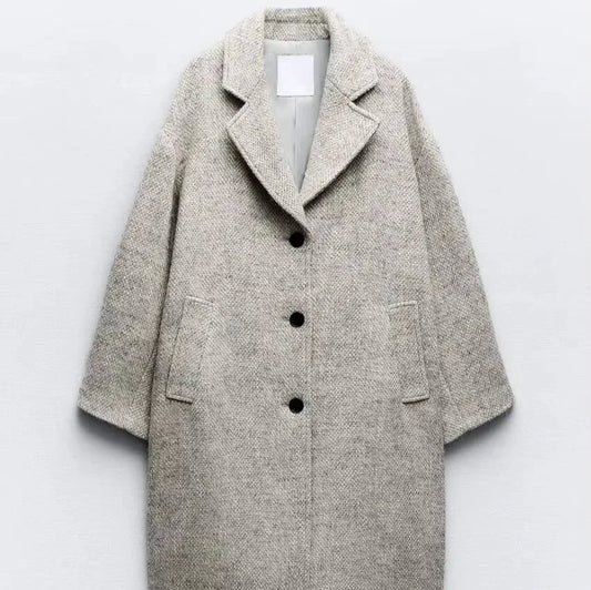 Long Herringbone Coat
