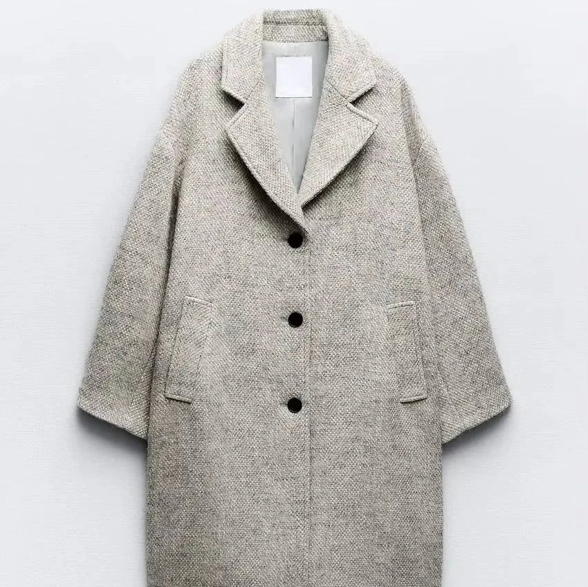Long Herringbone Coat