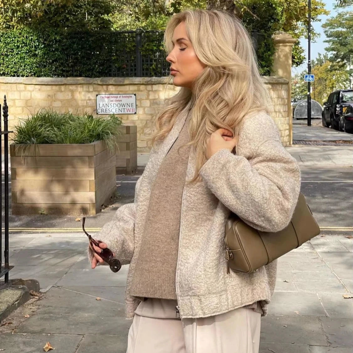 Oversized Zip Bomber Jacket
